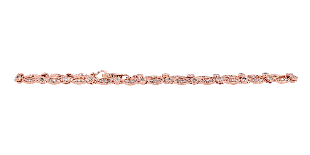 14K Rose Gold 0.53 CTW Diamond Bracelet