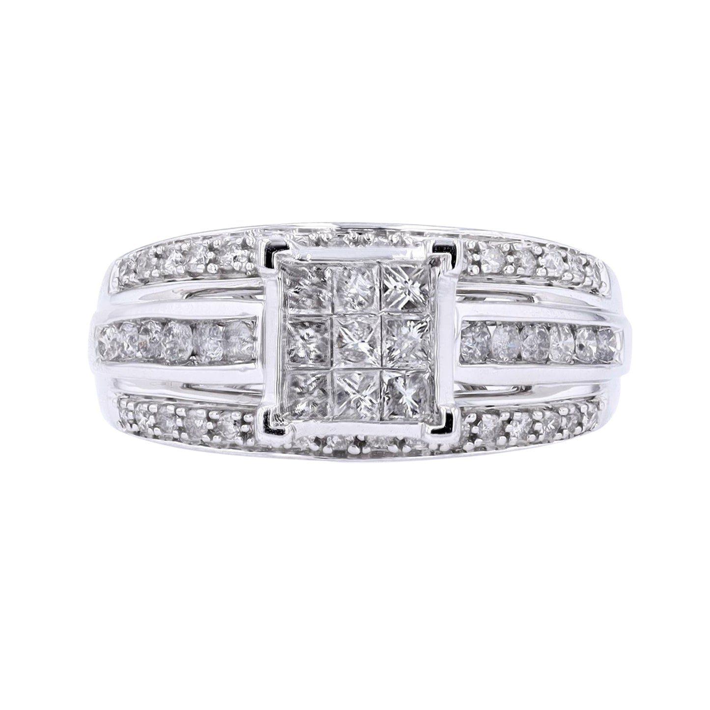1 CTW Diamond Ring in 10k White Gold