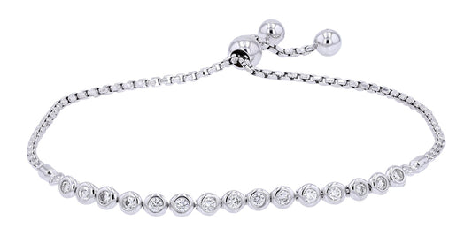 14K White Gold EFFY 0.59 CTW Diamond Bolo Bracelet