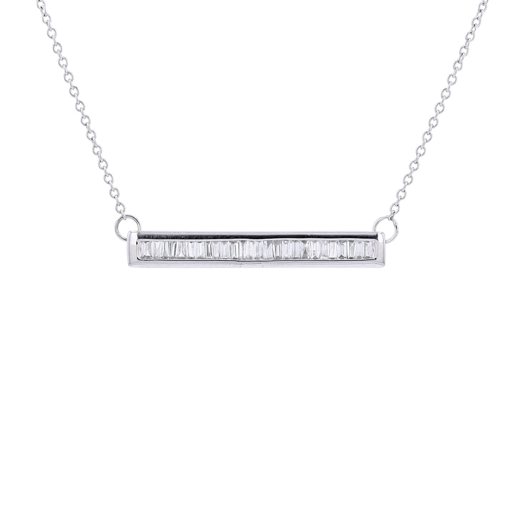 10K White Gold 1/6 CTW Diamond Necklace