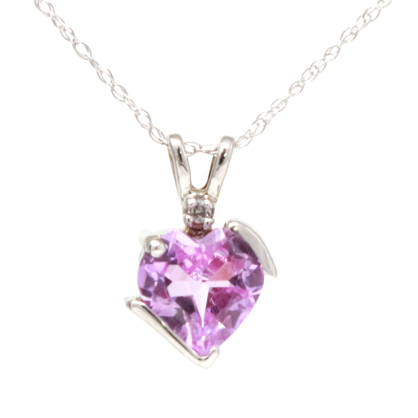 Gemstone Heart Pendant in 10k