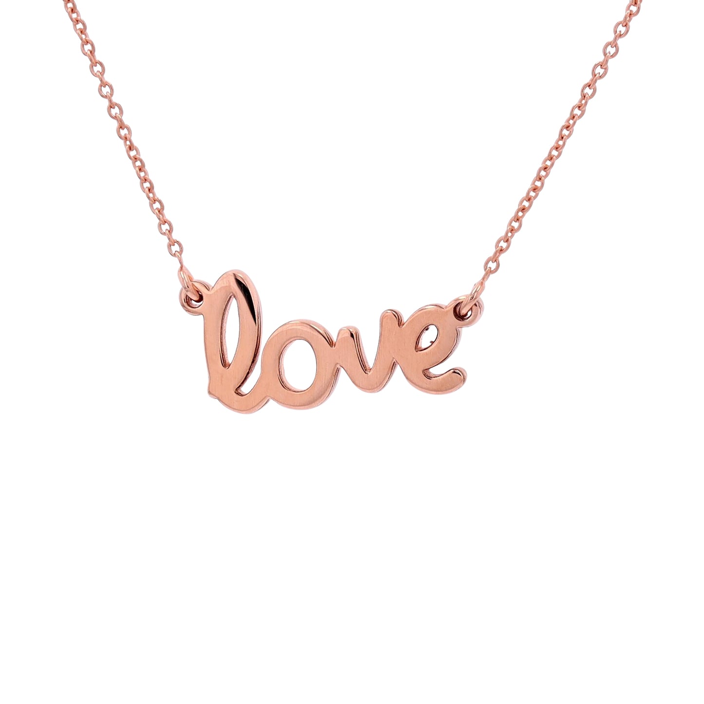 “Love” Gold Necklace in 14k Gold