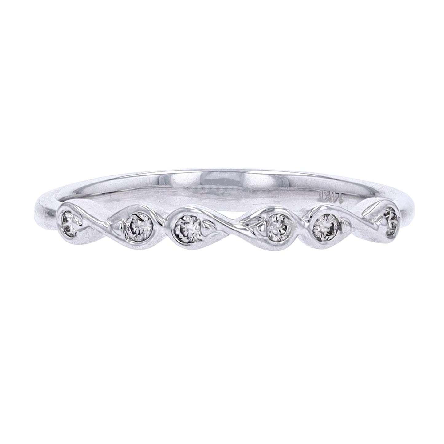 0.08 CTW Diamond Infinity Stackable Band in 14k Gold