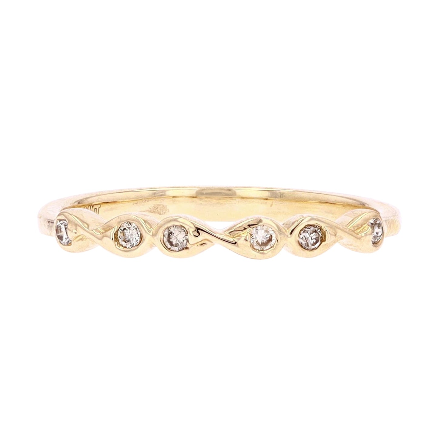 0.08 CTW Diamond Infinity Stackable Band in 14k Gold