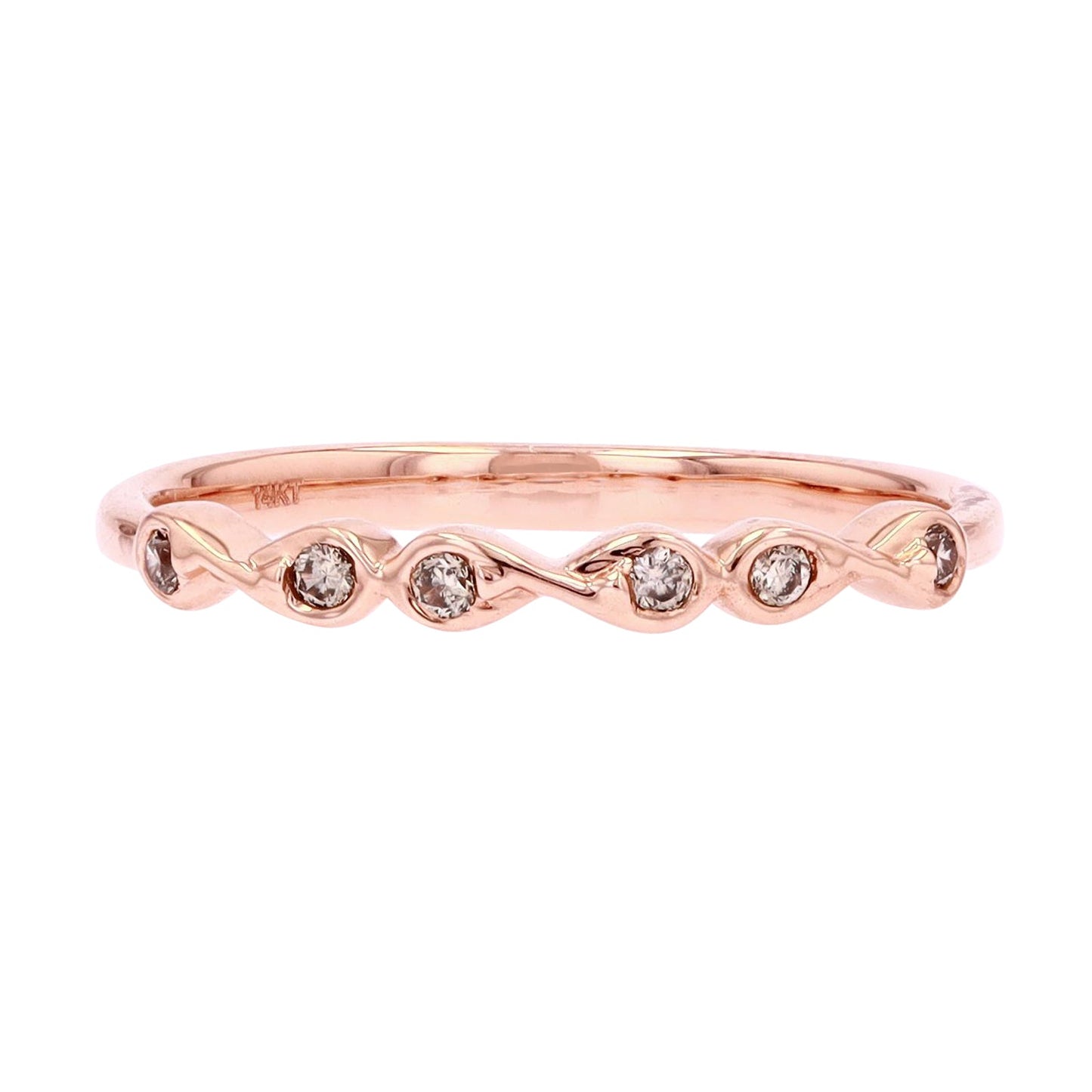 0.08 CTW Diamond Infinity Stackable Band in 14k Gold