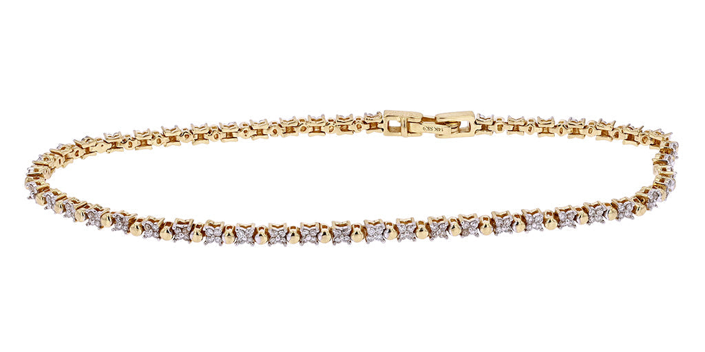 14K Yellow Gold 0.75 CTW Diamond Bracelet