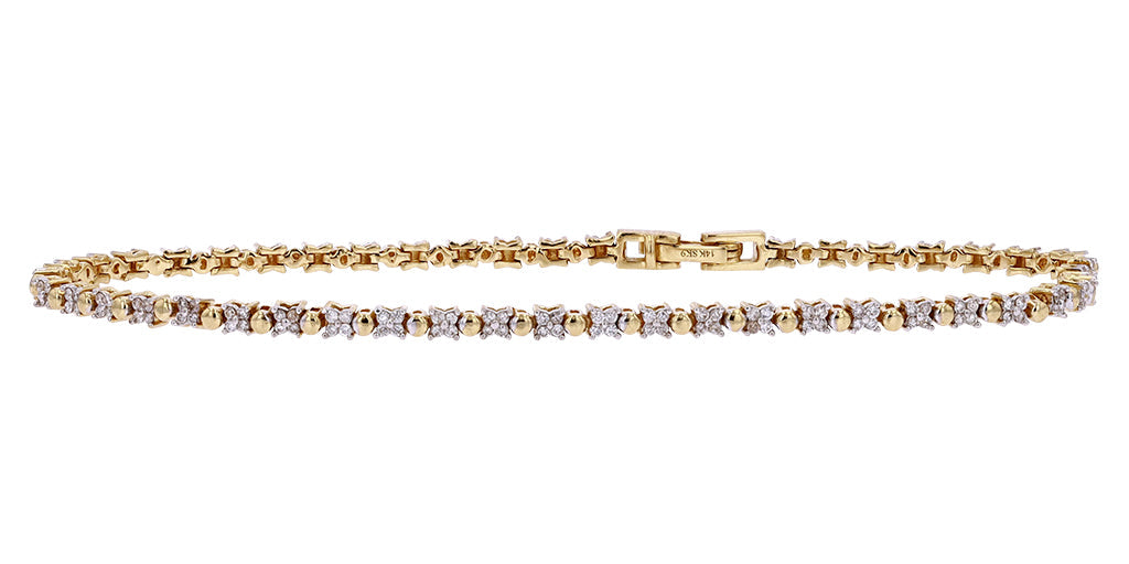 14K Yellow Gold 0.75 CTW Diamond Bracelet