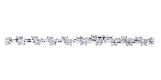 14K White Gold 2.30 CTW Diamond 7.5" Bracelet