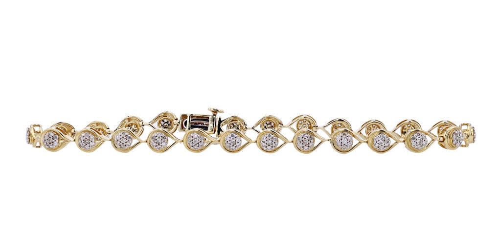 10K Yellow Gold 1.00 CTW Diamond Bracelet