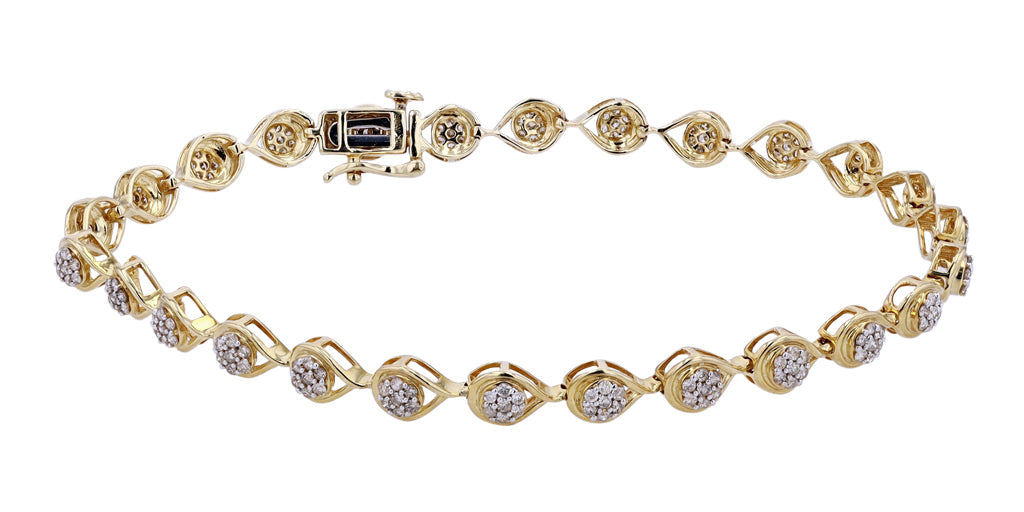 10K Yellow Gold 1.00 CTW Diamond Bracelet