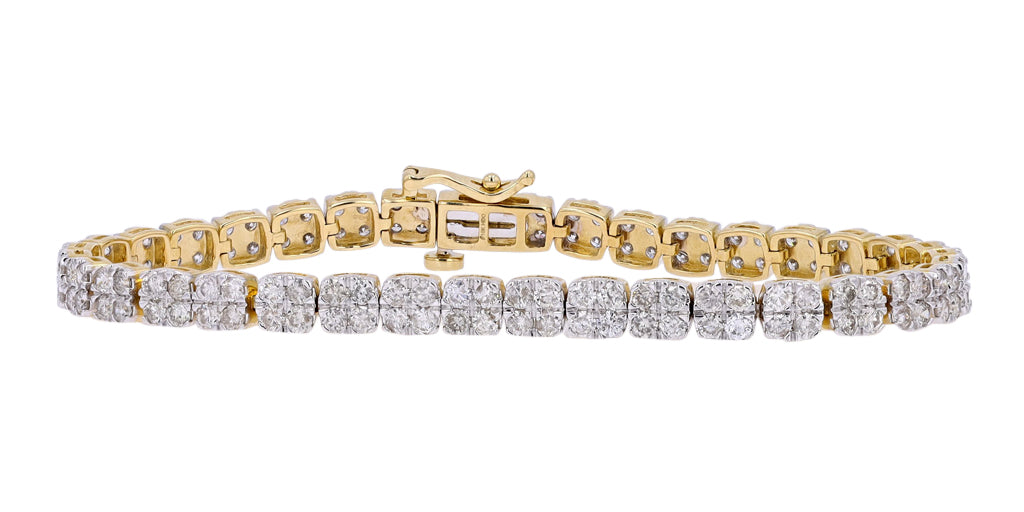 10K Yellow Gold 5.00 CTW Diamond Bracelet