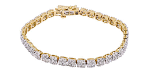 10K Yellow Gold 5.00 CTW Diamond Bracelet