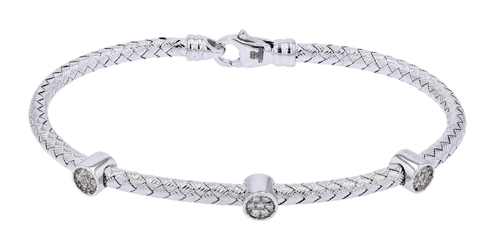 14K White Gold 0.15 CTW Diamond Bracelet