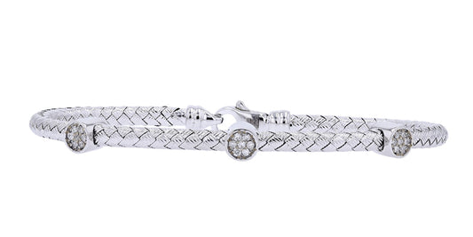 14K White Gold 0.15 CTW Diamond Bracelet