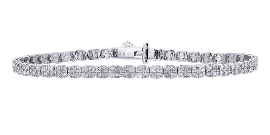 10K White Gold 3.00 CTW Diamond Bracelet