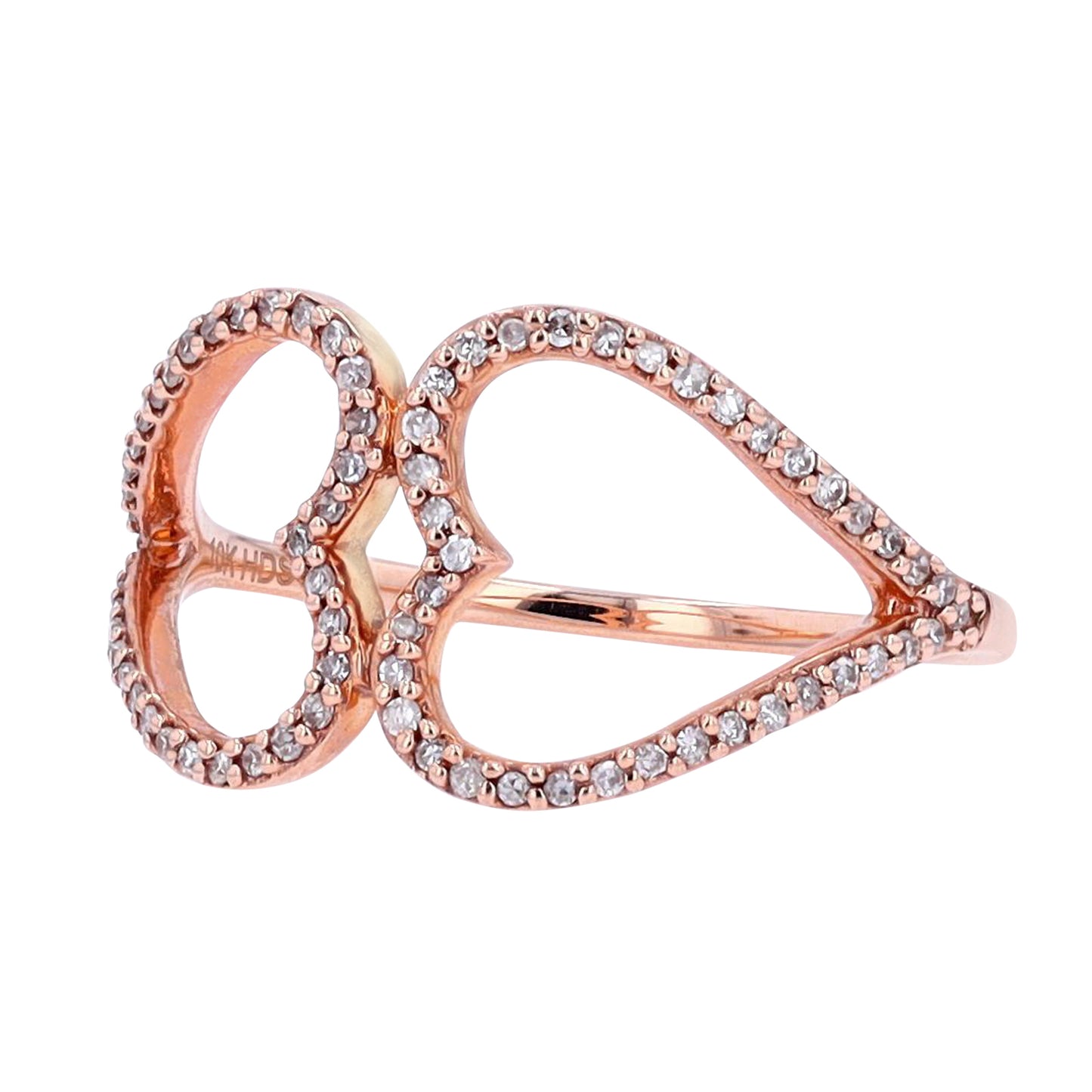 1/5 CTW Double Heart Diamond Ring