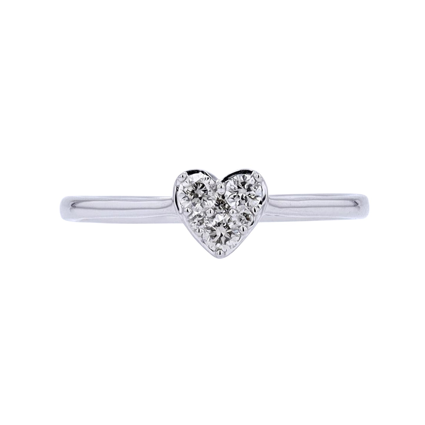 0.16 CTW Heart Diamond Ring in 14k Gold