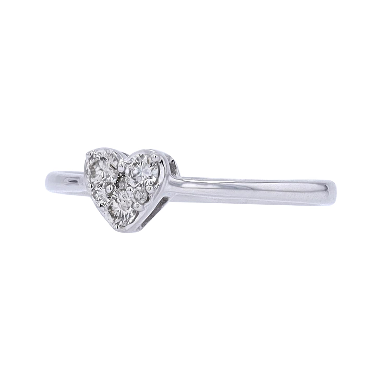 0.16 CTW Heart Diamond Ring in 14k Gold