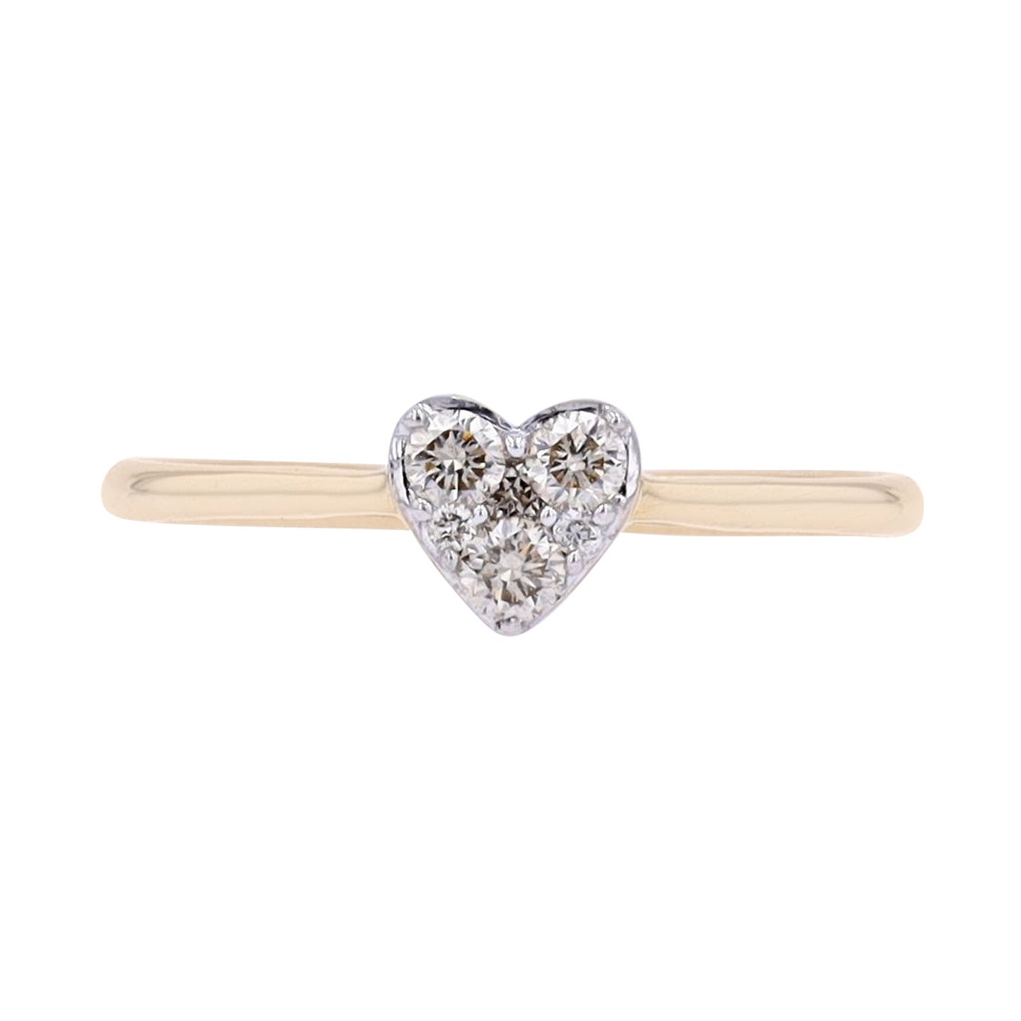 0.16 CTW Heart Diamond Ring in 14k Gold