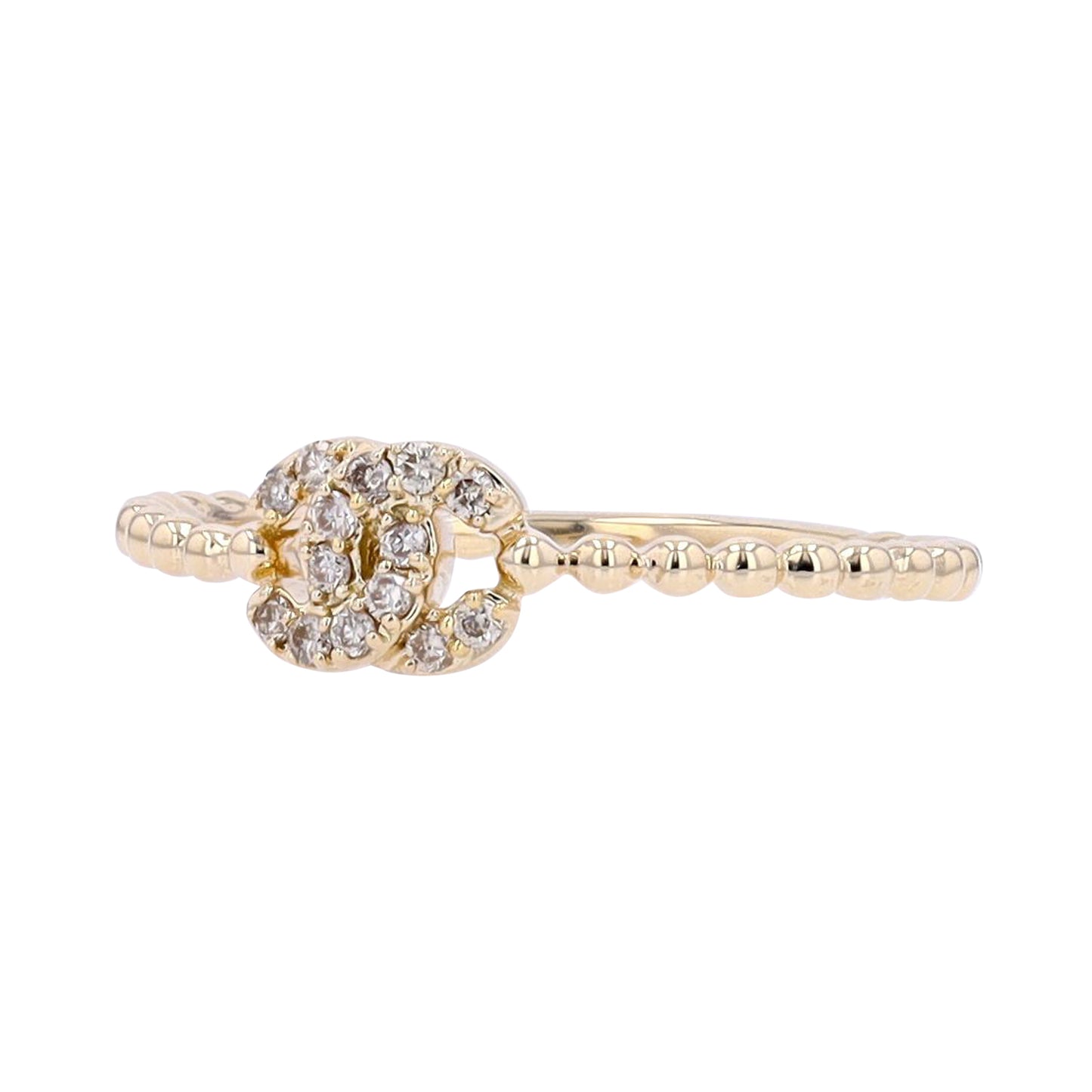 0.10 CTW Interlocking Circle Diamond Ring in 14k Gold