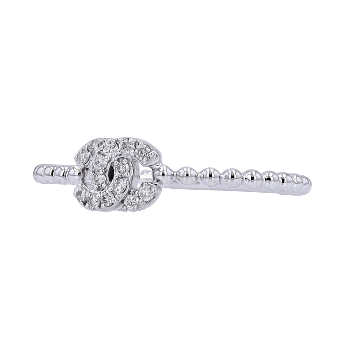 0.10 CTW Interlocking Circle Diamond Ring in 14k Gold