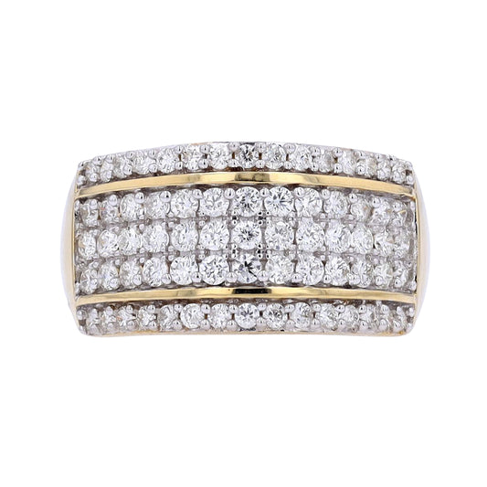 1 CTW Wide Diamond Band in 14k Gold