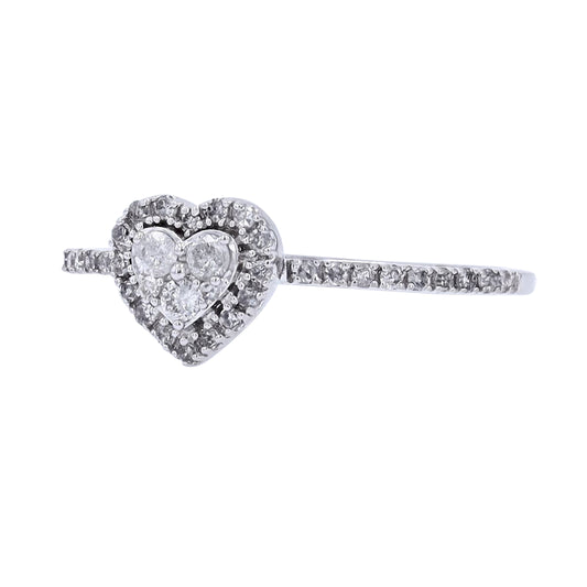 1/4 CTW Heart Diamond Ring in 10k Gold