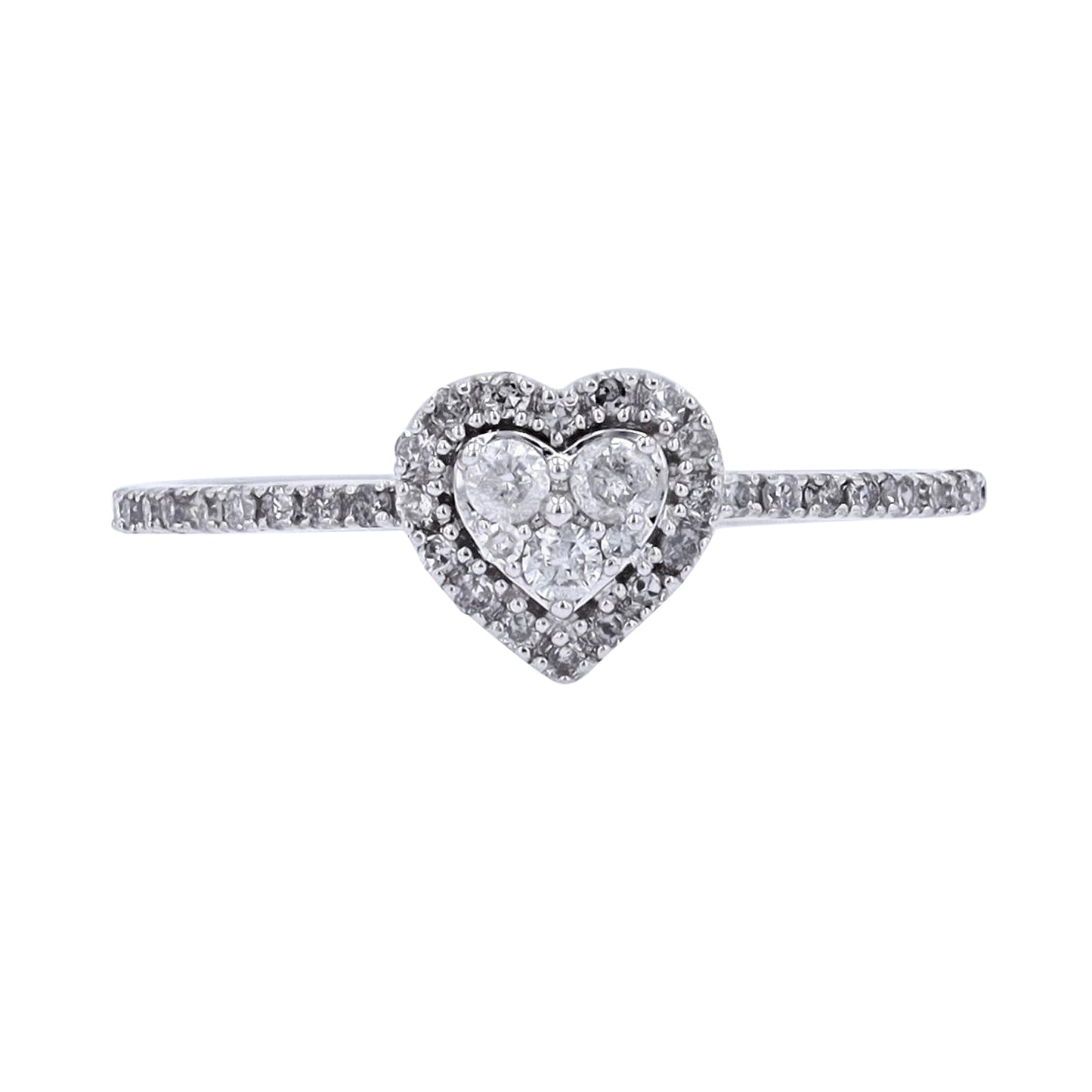 1/4 CTW Heart Diamond Ring in 10k Gold