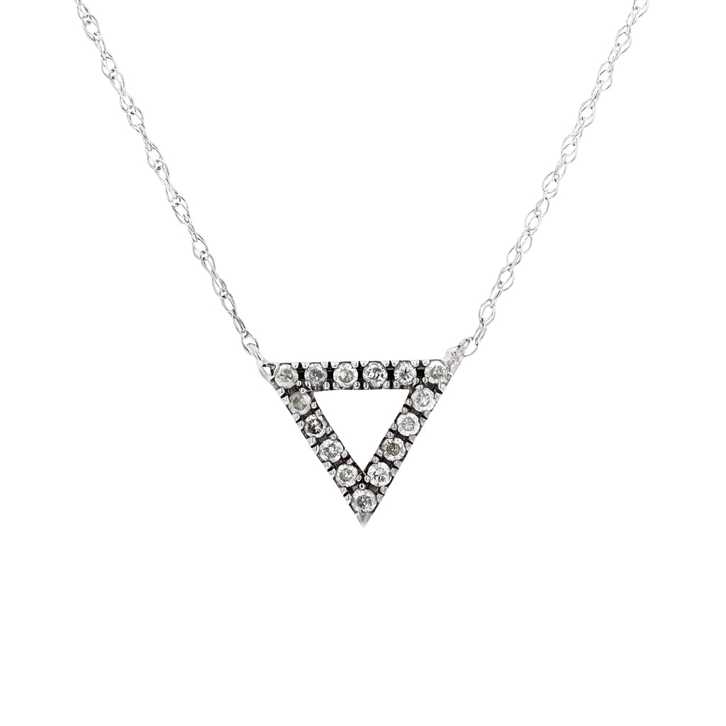 10K White Gold 0.10 CTW Diamond Necklace