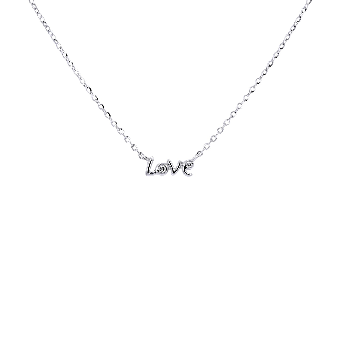 0.01 CTW Love Diamond Necklace in 14k Gold