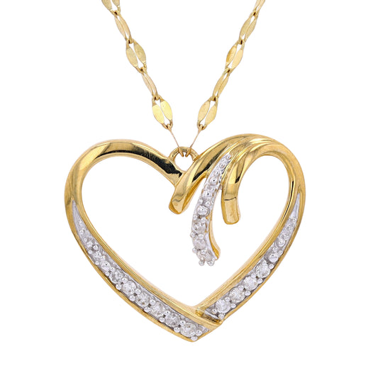 0.15 CTW Diamond Heart Pendant in 10k Gold