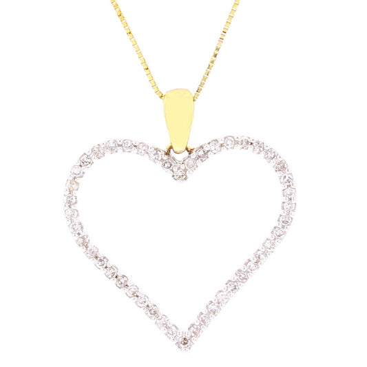 0.34 CTW Diamond Heart Pendant in 14K Gold