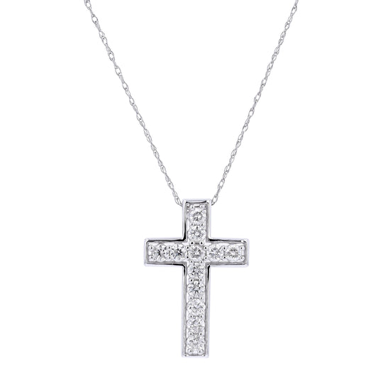 0.50 CTW Diamond Cross Pendants