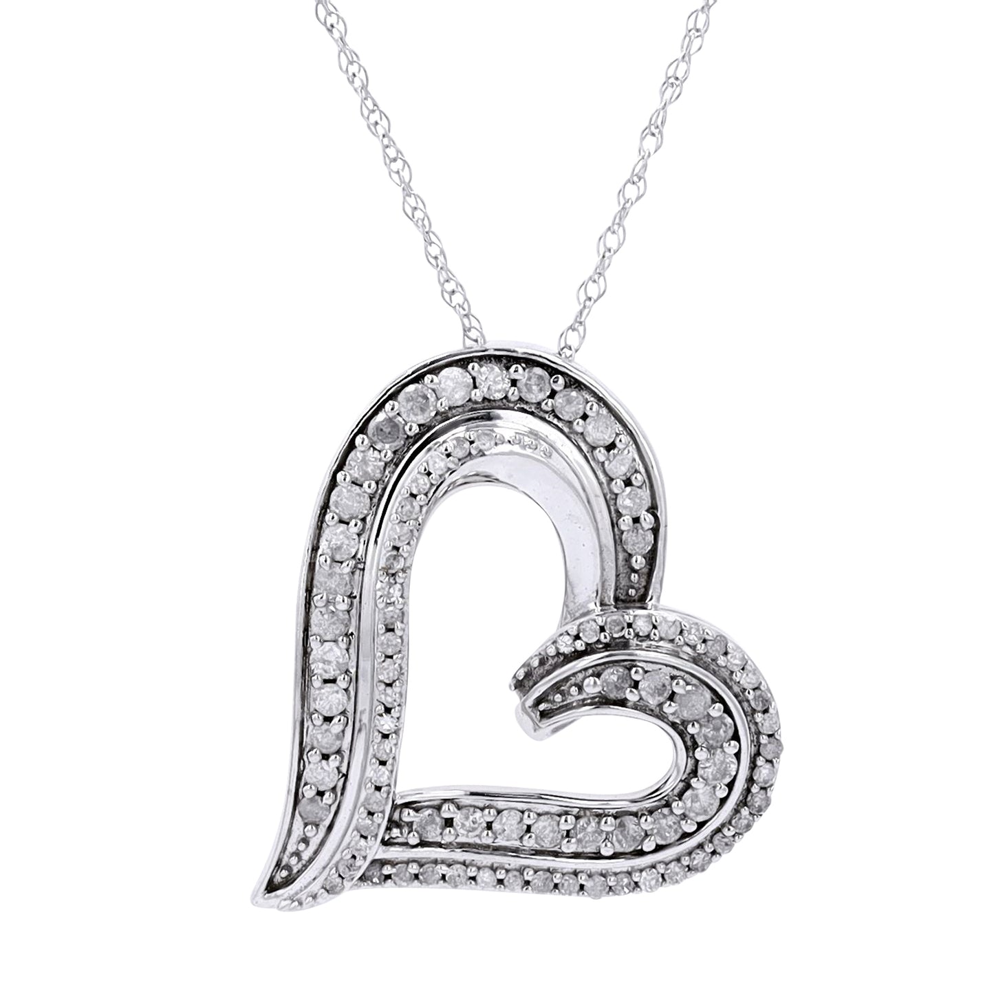 1/2 CTW Diamond Heart Pendant in 10k Gold