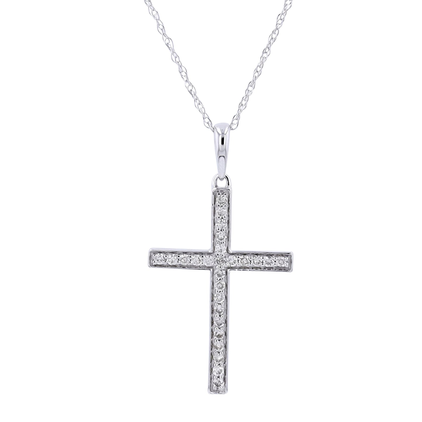 0.17 CTW Cross Diamond Pendant in 14K Gold