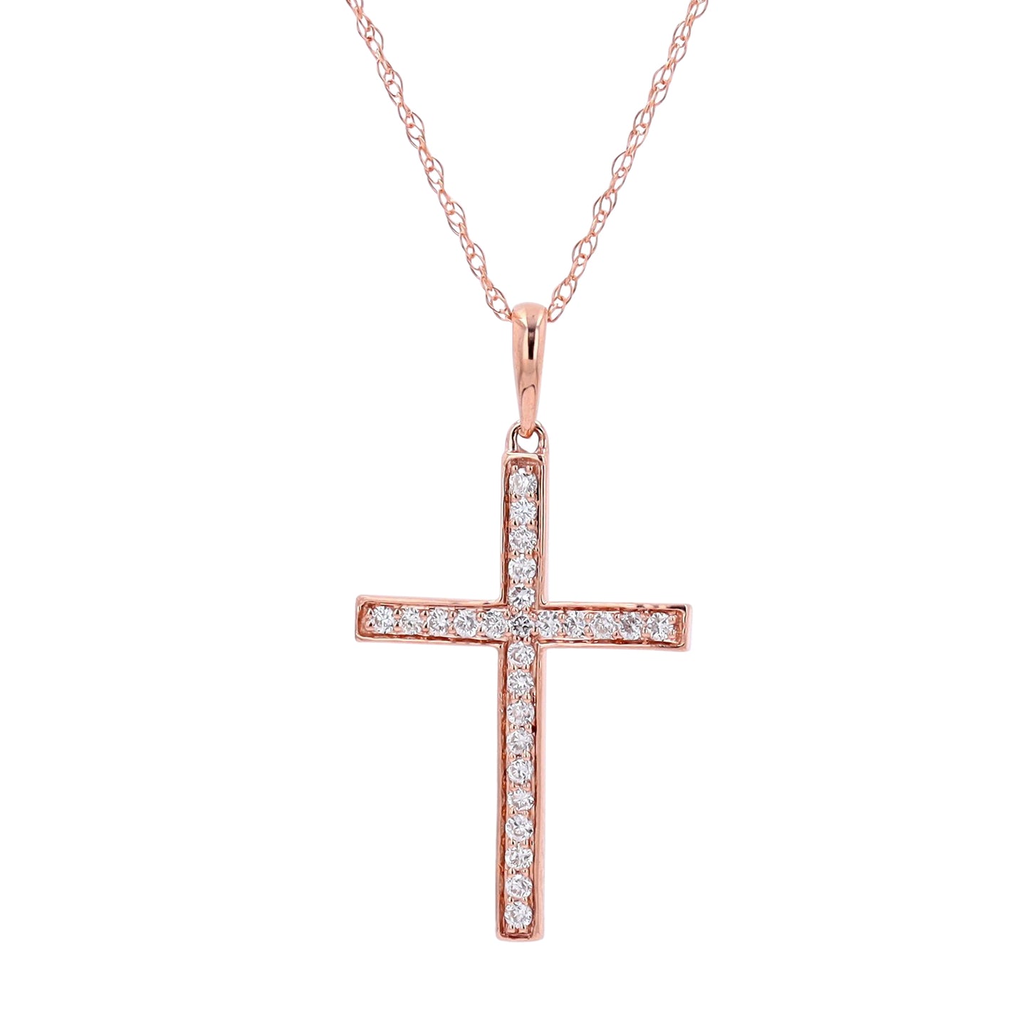 0.17 CTW Cross Diamond Pendant in 14K Gold