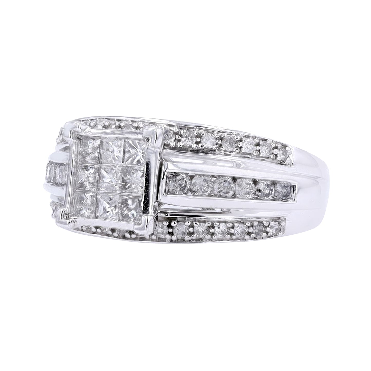 1 CTW Diamond Ring in 10k White Gold