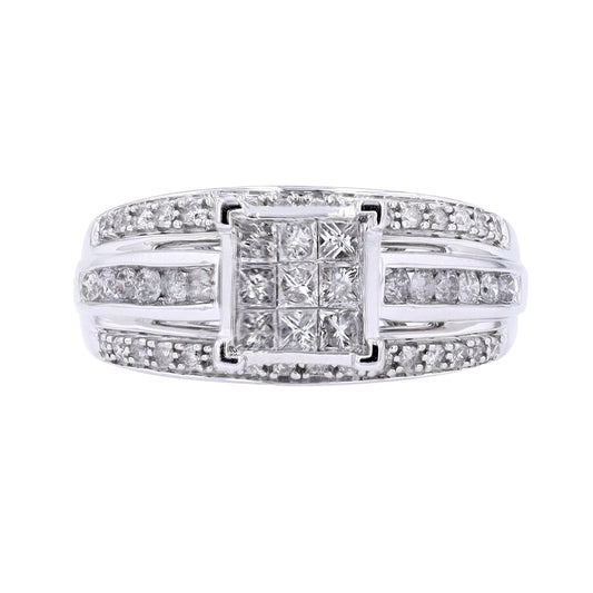 1 CTW Diamond Ring in 10k White Gold