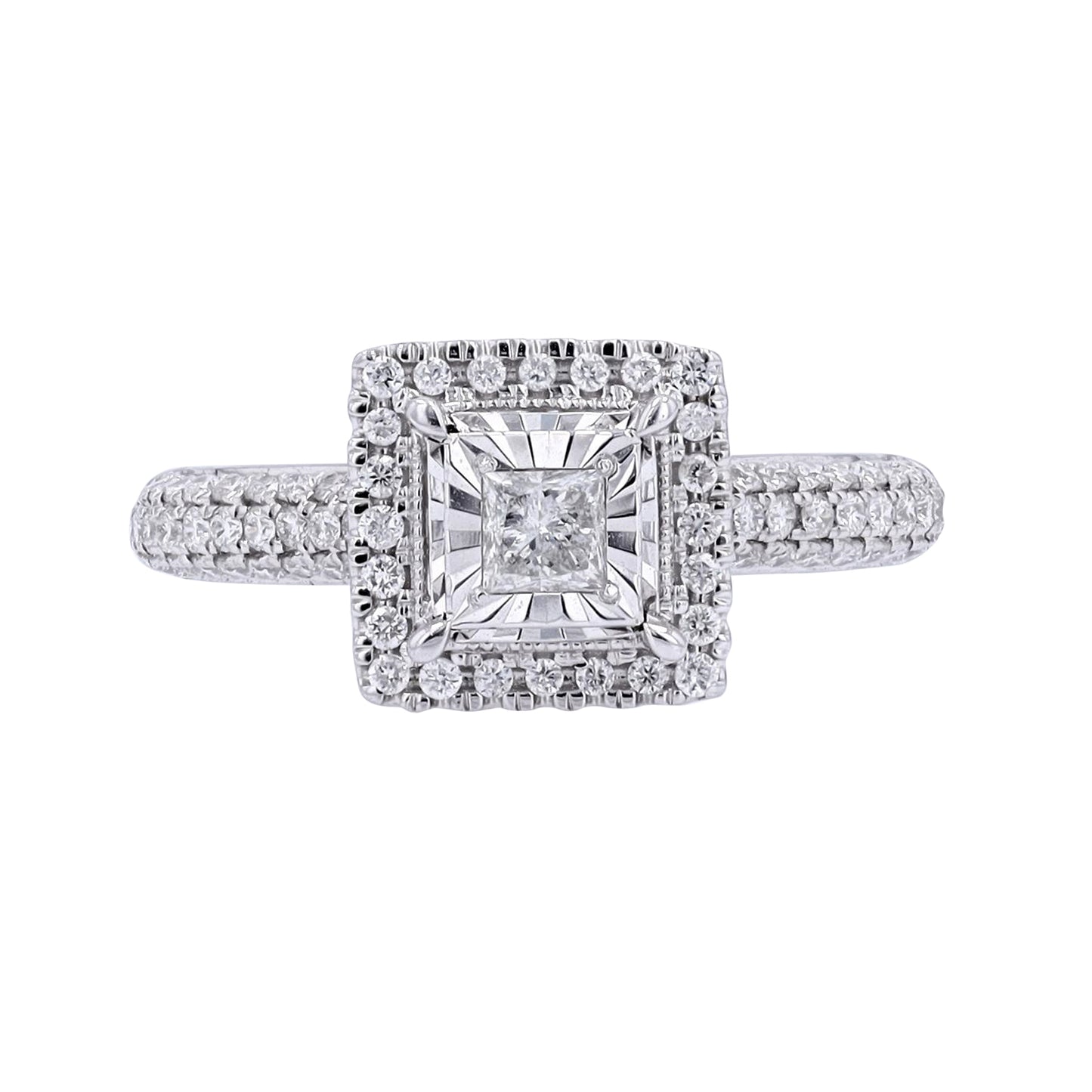 1 CTW Princess Cut Diamond Engagement Ring in 10k Gold