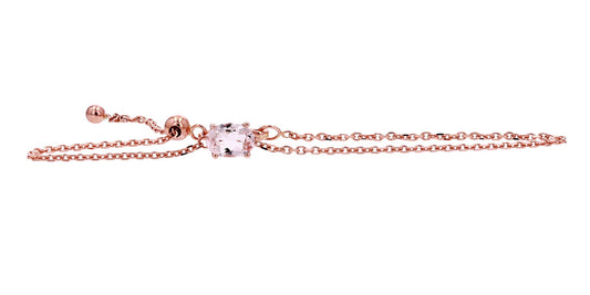 10K RG Morganite Bolo Bracelet