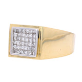 14K YG Diamond Invisible Set Gents Ring