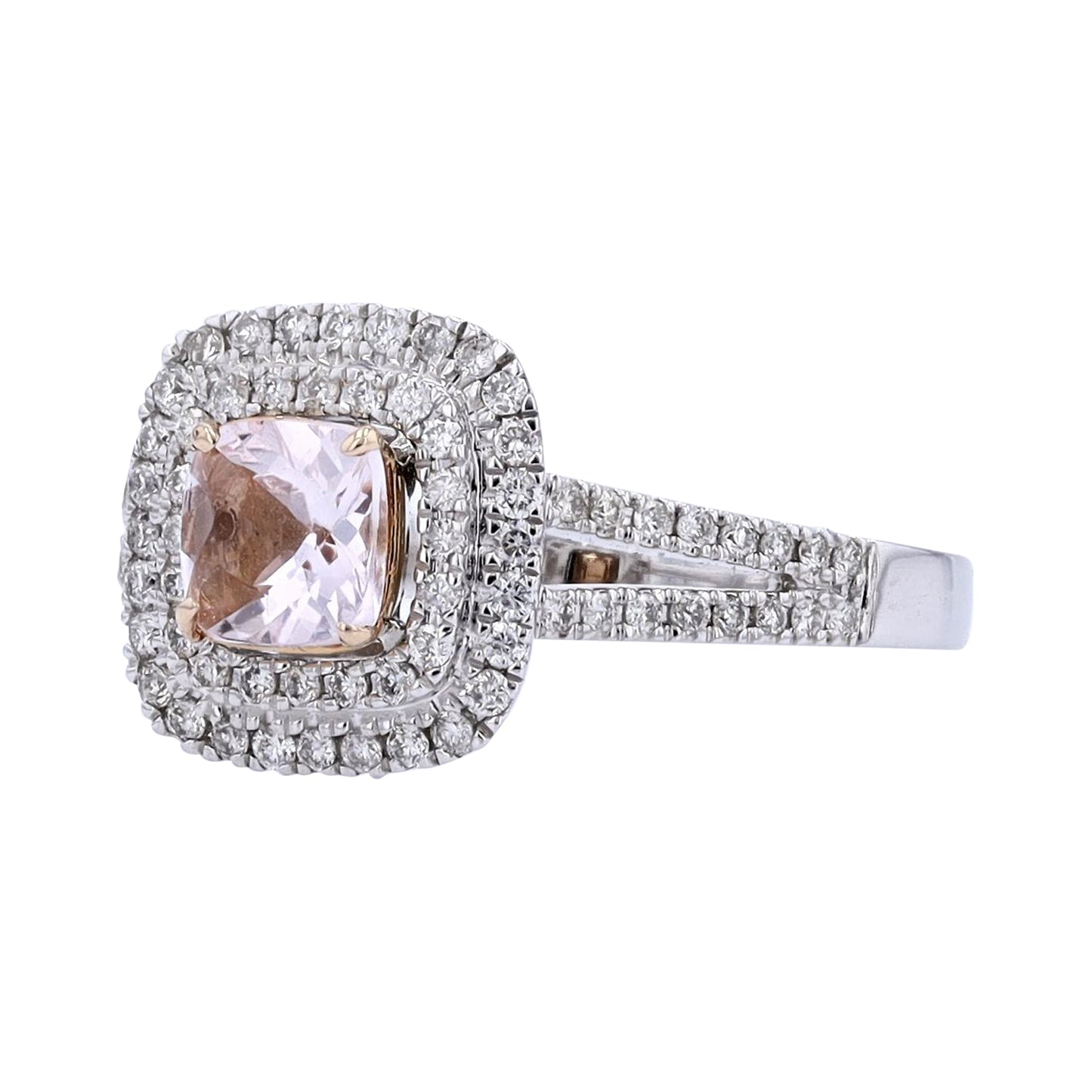 Vera Wang Morganite Diamond Fashion Ring 0.35 CTW in Diamond in 14K Gold