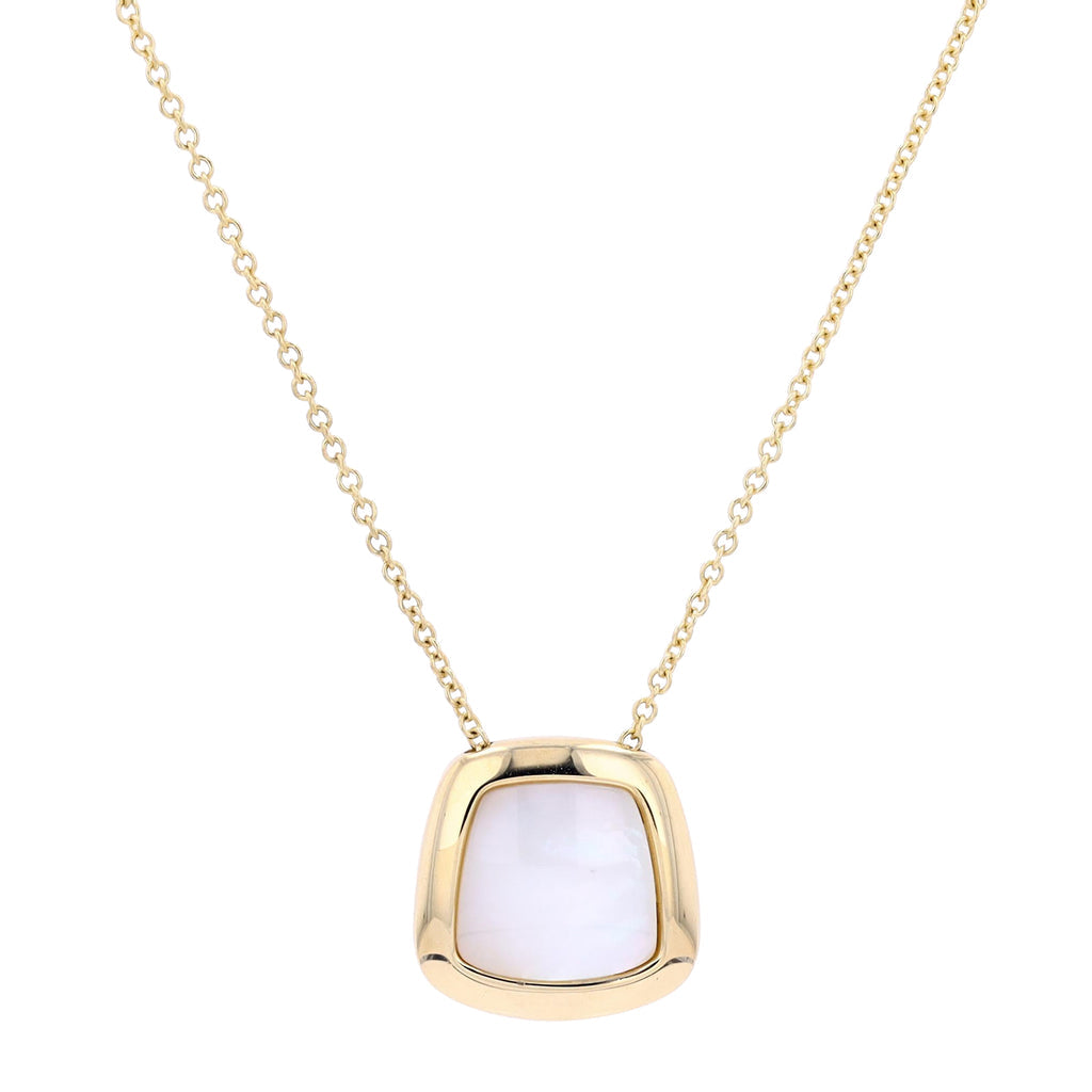 14K Yellow Gold Mother Of Pearl