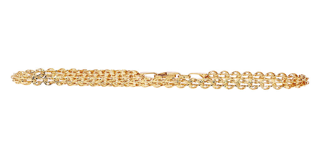 14K Yellow Gold  7.5" Chain Bracelet