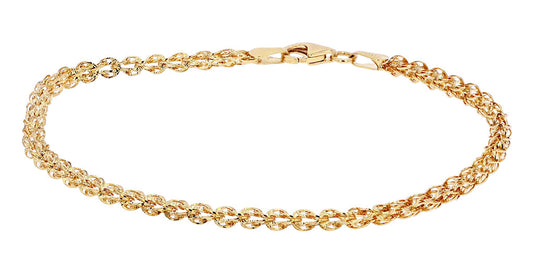 14K Yellow Gold  7.5" Chain Bracelet