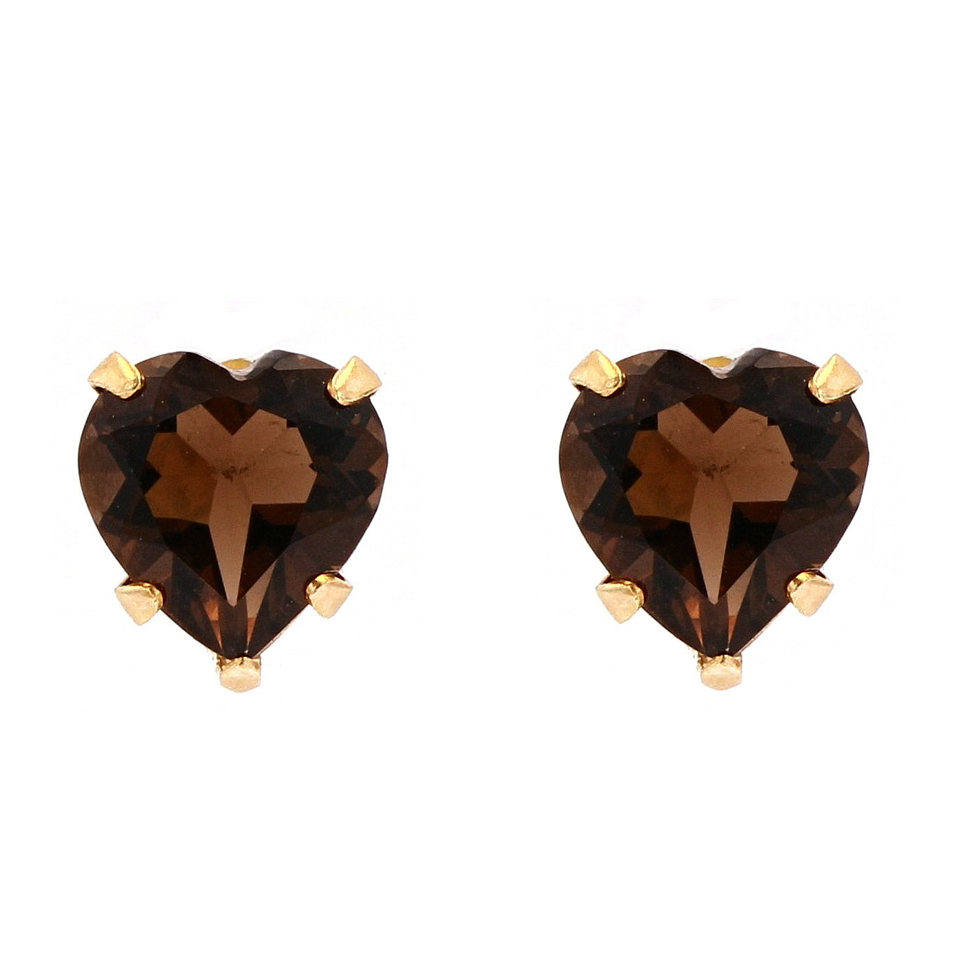 Gemstone Heart Earrings in 14k Gold